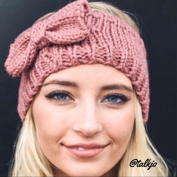 Accessories - 3 for $20 Pink Bow Sweater Headband
